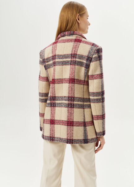Blazer RBL07 Wool check, structured fit, flap pockets