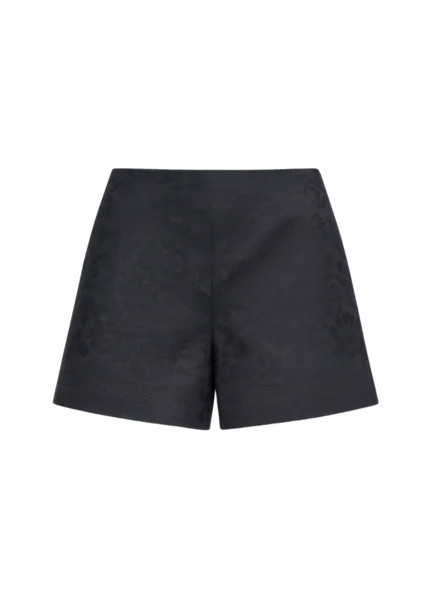 Shorts RSORTS03 Floral jacquard, mid-rise, tailored cut