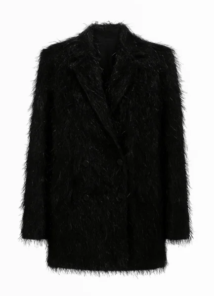 Blazer RBL11 Double-breasted, feather-textured shine fabric