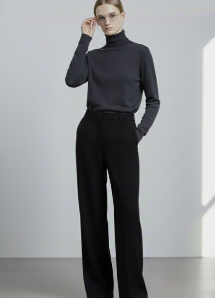 RTL01 Turtleneck Sweater Dark grey Wool Blend