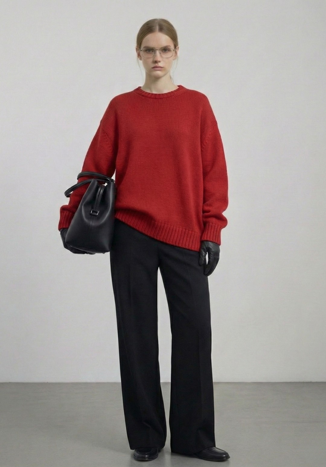 RSW02 Oversized Merino Sweater Poppy red
