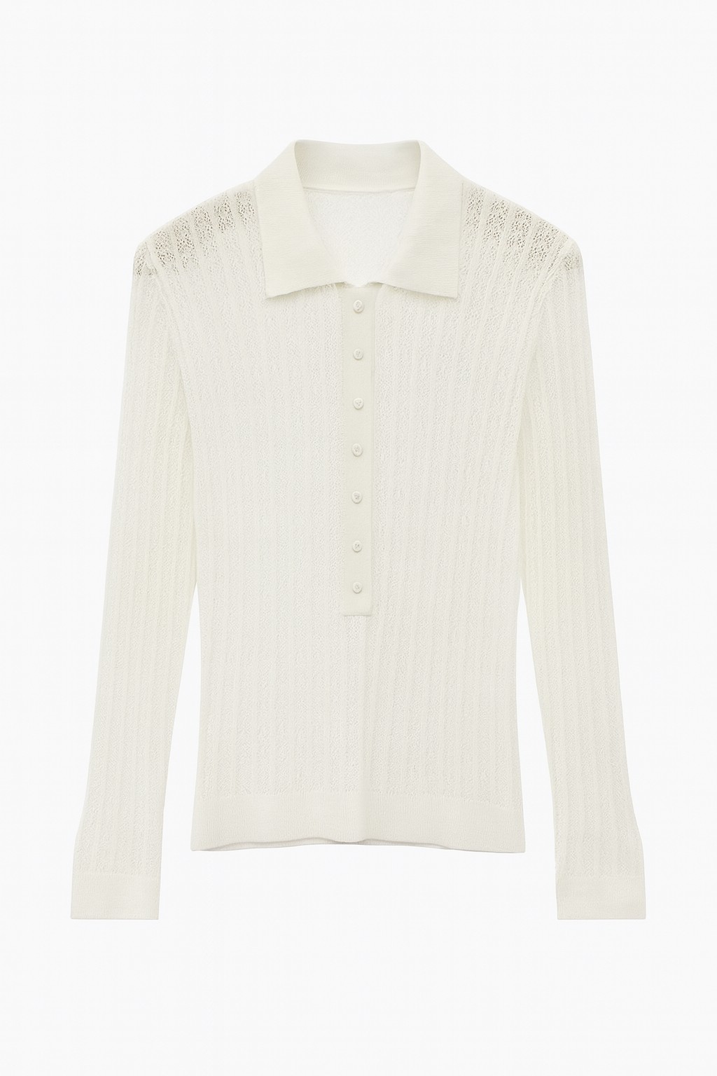 RSW02M Merino Wool Polo Sweater Off White